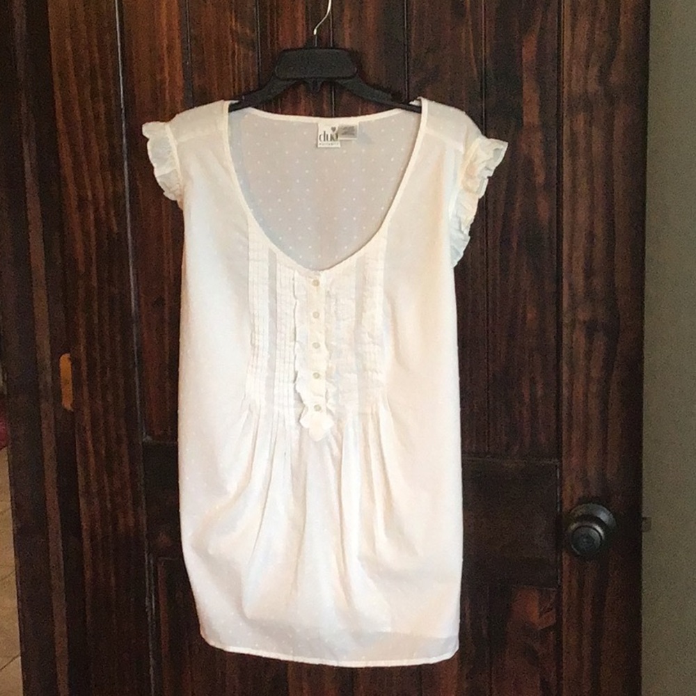 Duo maternity white shirt sleeve blouse. Size 2X.